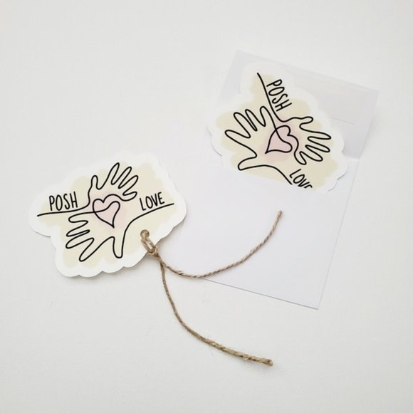 LB063 HANG TAGS Abstract Share the Posh Love Kindness with Others  [Price Firm] - Picture 4 of 7